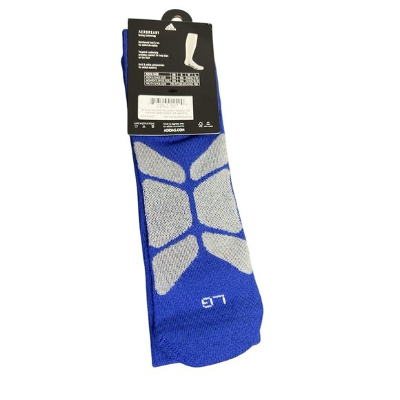 Adidas Baseball Over the Calf Compression Socks Mens Large Royal Blue Softball - Picture 2 of 6